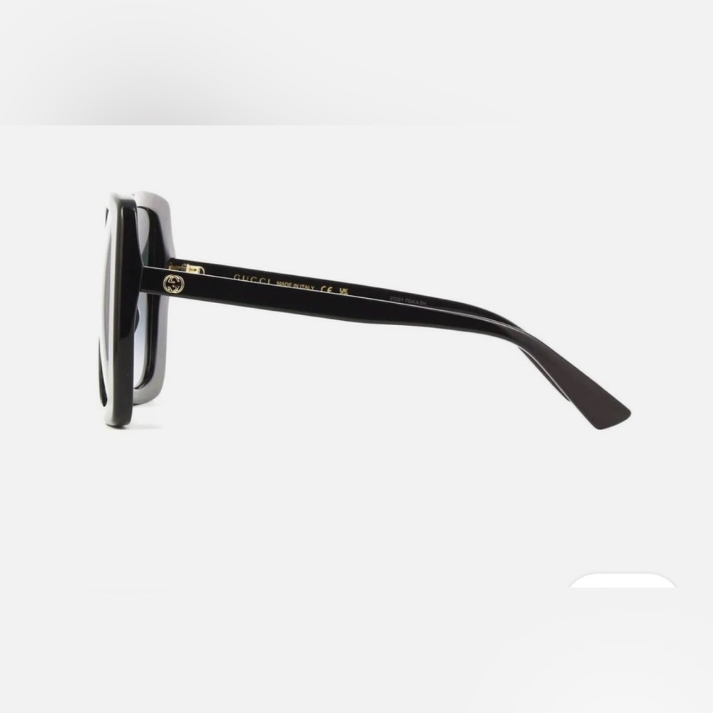 Gucci GG1314S  Sunglasses, Black/Grey Shaded,
55/19/140, Black/Grey/Gold Logo - Picture 4 of 16